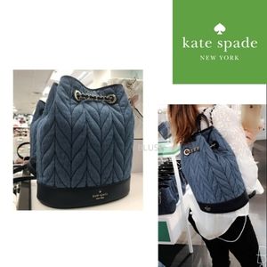 ๐ Kate spade Quilted Denium Bucket Backpack